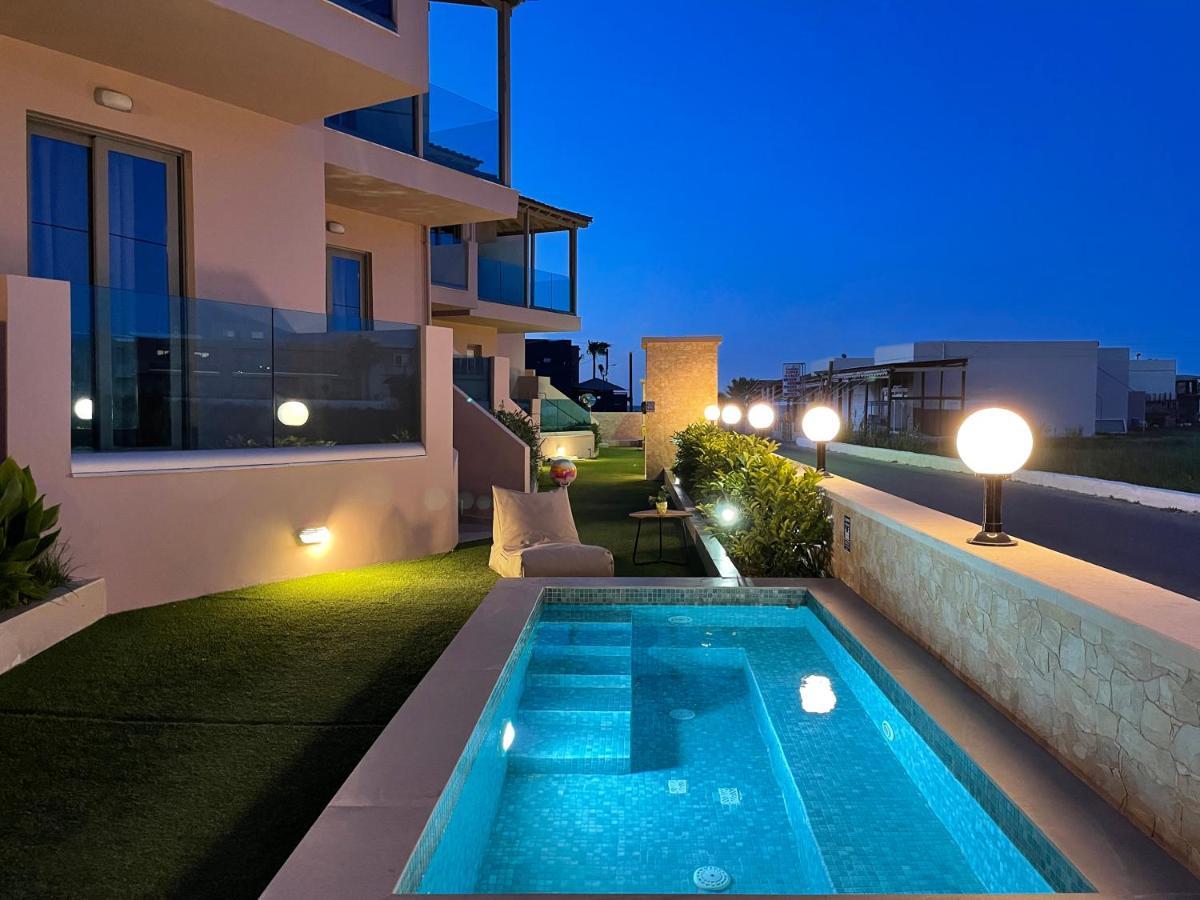 Aegean Breeze Luxury Apartments Next To The Sea Máleme Kültér fotó